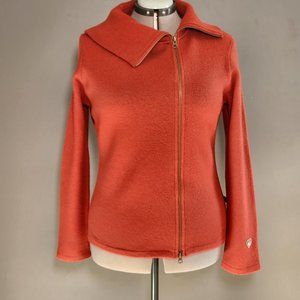 COPY - Kuhl Prague Merino Wool Sweater Asymmetrical Zip: Burnt Orange, Size: L